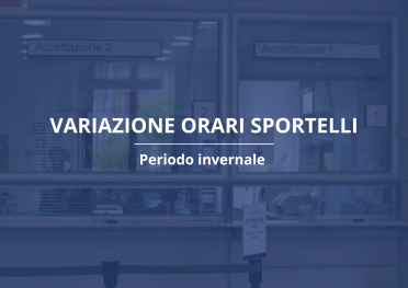 variazione orari sportelli