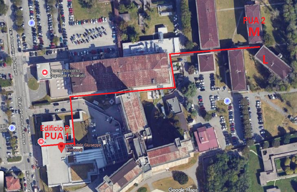 PERCORSO VERSO L'EDIFICIO M